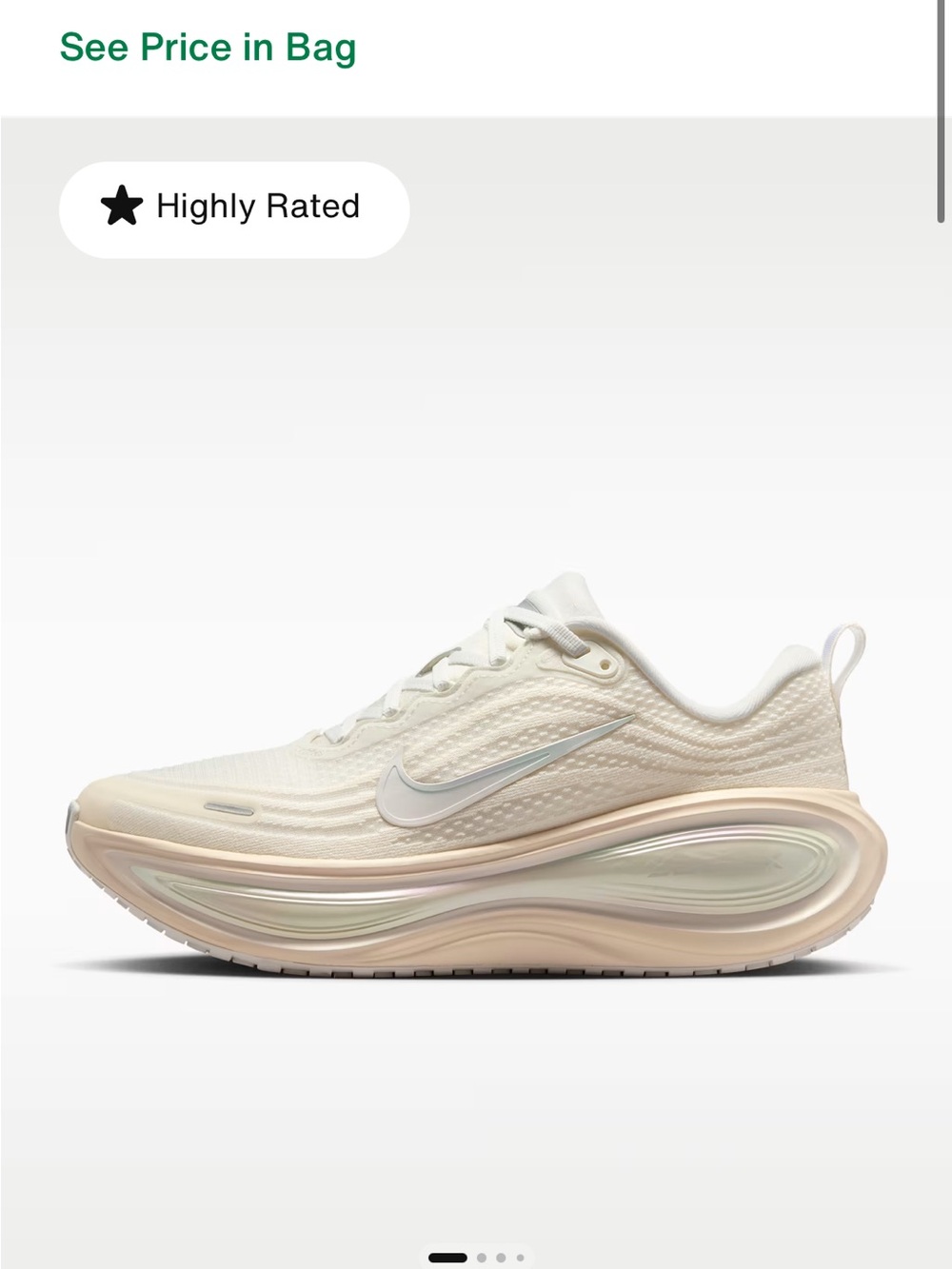 Nike Women's Cream/White Athletic Running Shoes